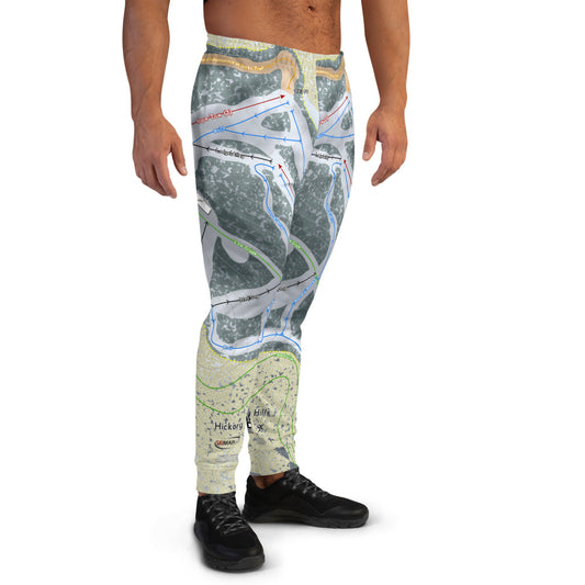 Hickory Hills, Michigan Ski Trail Map Men's Mid-Layer - Powderaddicts