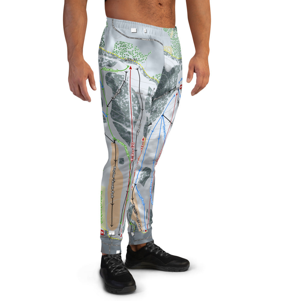 Mont Ripley, Michigan Ski Trail Map Men's Mid-Layer - Powderaddicts