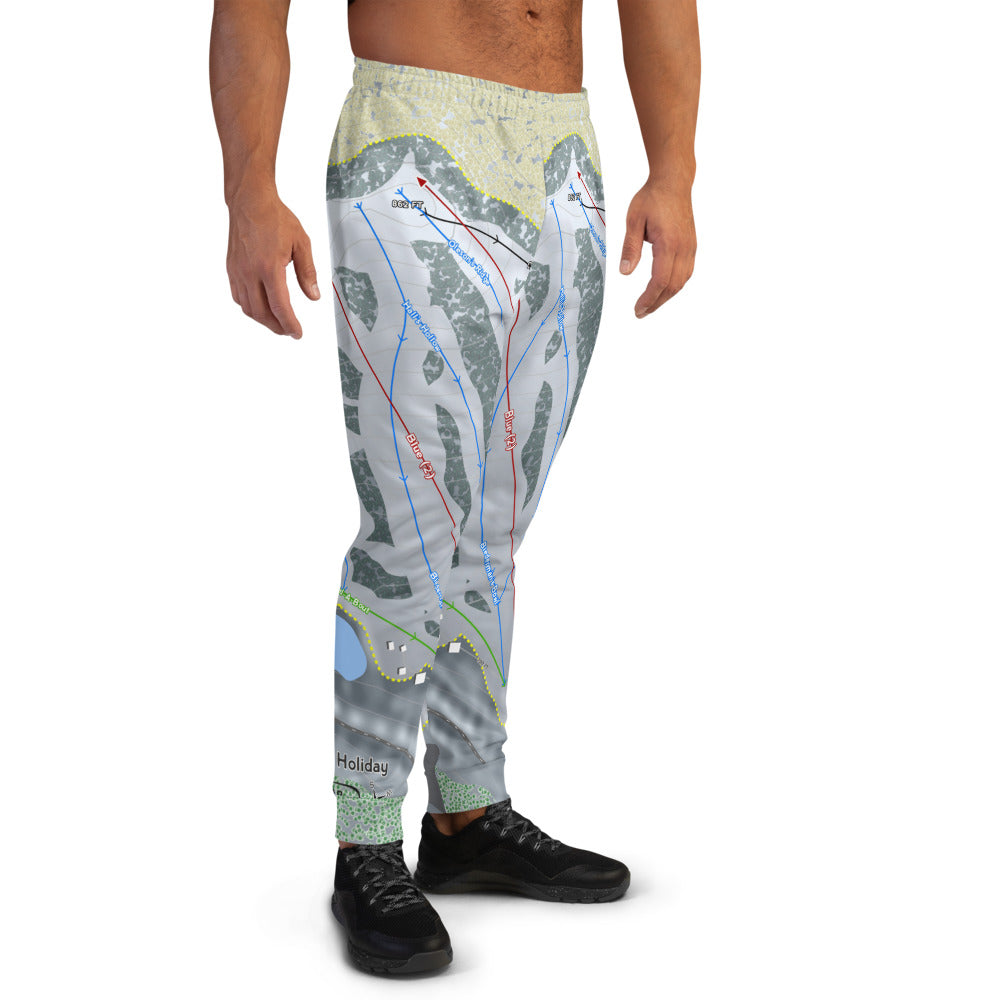 Mt Holiday, Michigan Ski Trail Map Men's Mid-Layer - Powderaddicts