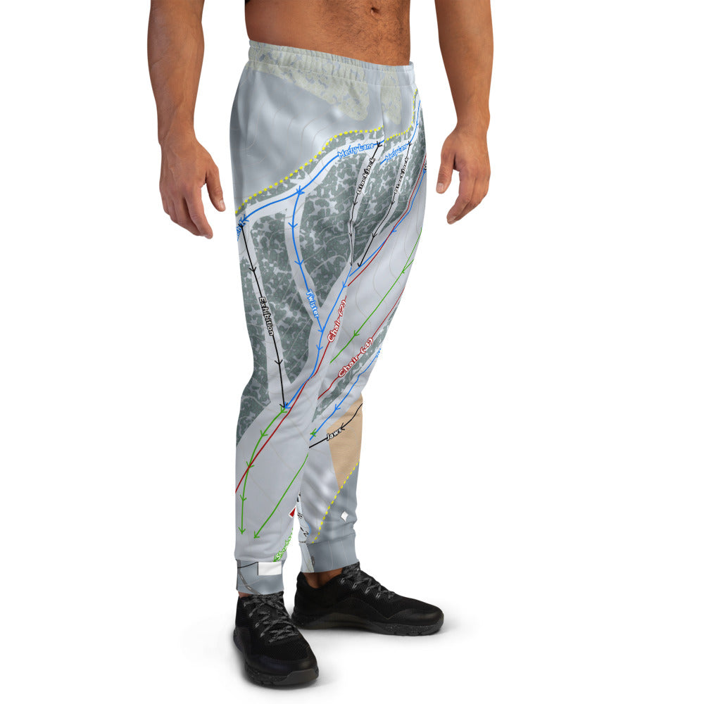 Mt Crescent, Iowa Ski Trail Map Men's Mid-Layer - Powderaddicts