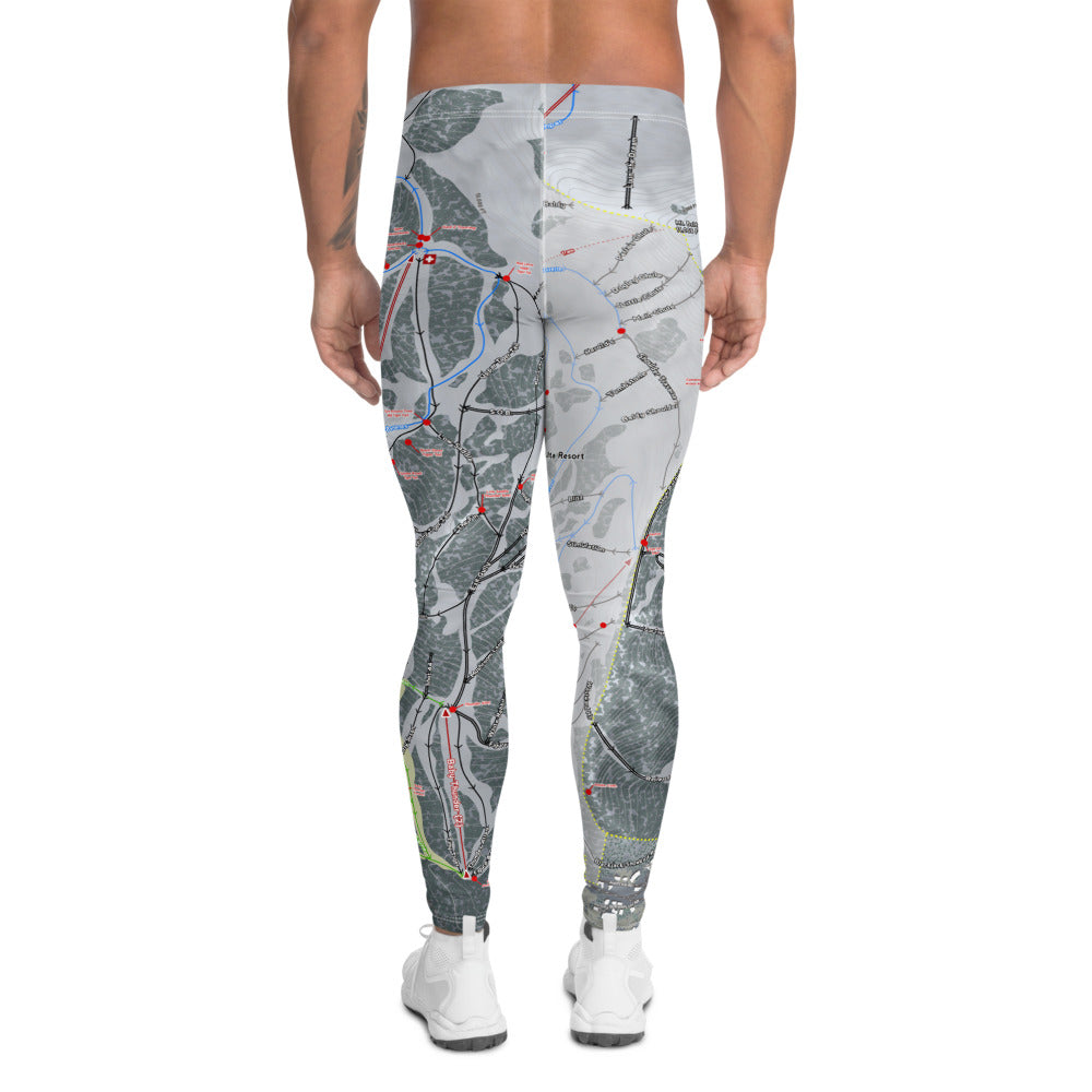 Snowbird, Utah Ski Trail Map - Men's Base Layer Leggings - Powderaddicts