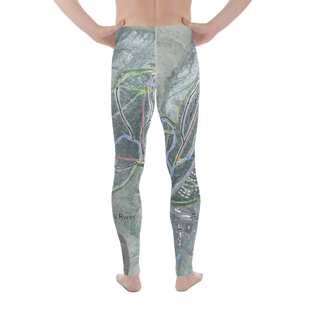 Sunday River, Maine Ski Trail Map - Men's Base Layer Bottoms - Powderaddicts