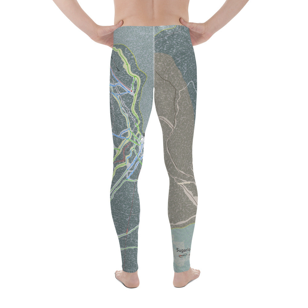 Sugarloaf, Maine Ski Trail Map - Men's Base Layer Bottoms - Powderaddicts