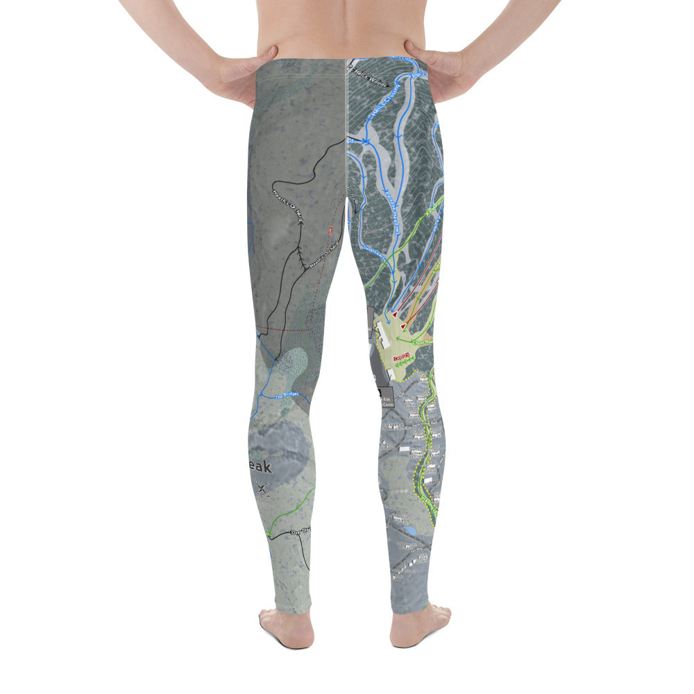 Jay Peak, Vermont Ski Trail Map - Men's Base Layer Bottoms - Powderaddicts