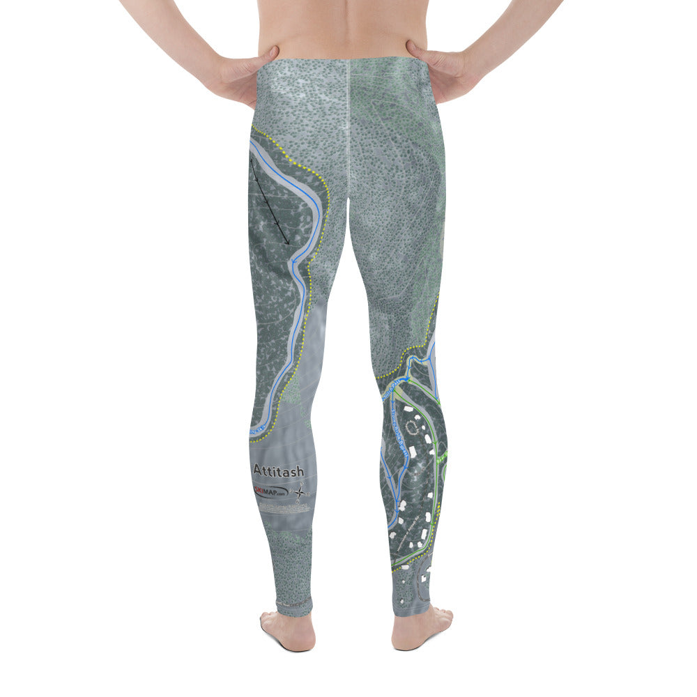 Attitash Mountain, New Hampshire Ski Trail Map - Men's Base Layer Bottoms - Powderaddicts