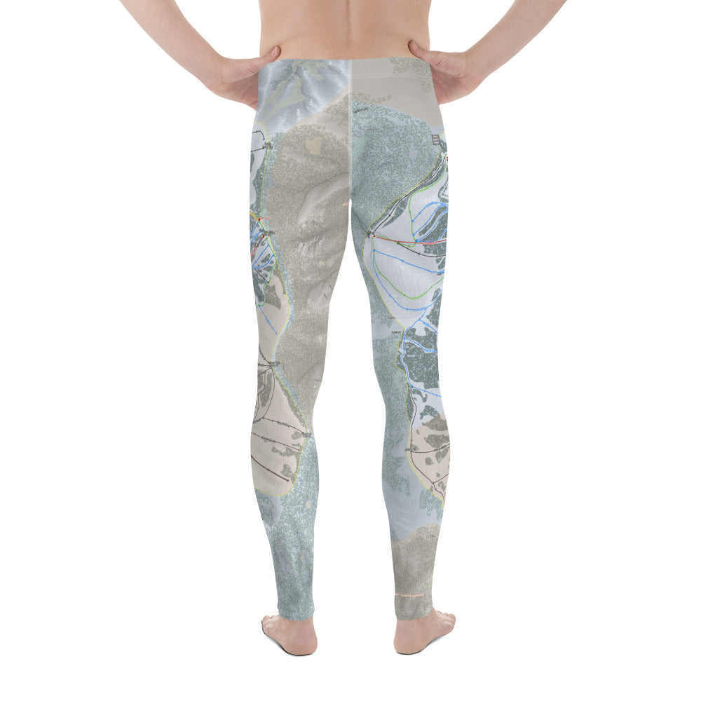 Powder Mountain, Utah Ski Trail Map - Men's Base Layer Bottoms - Powderaddicts
