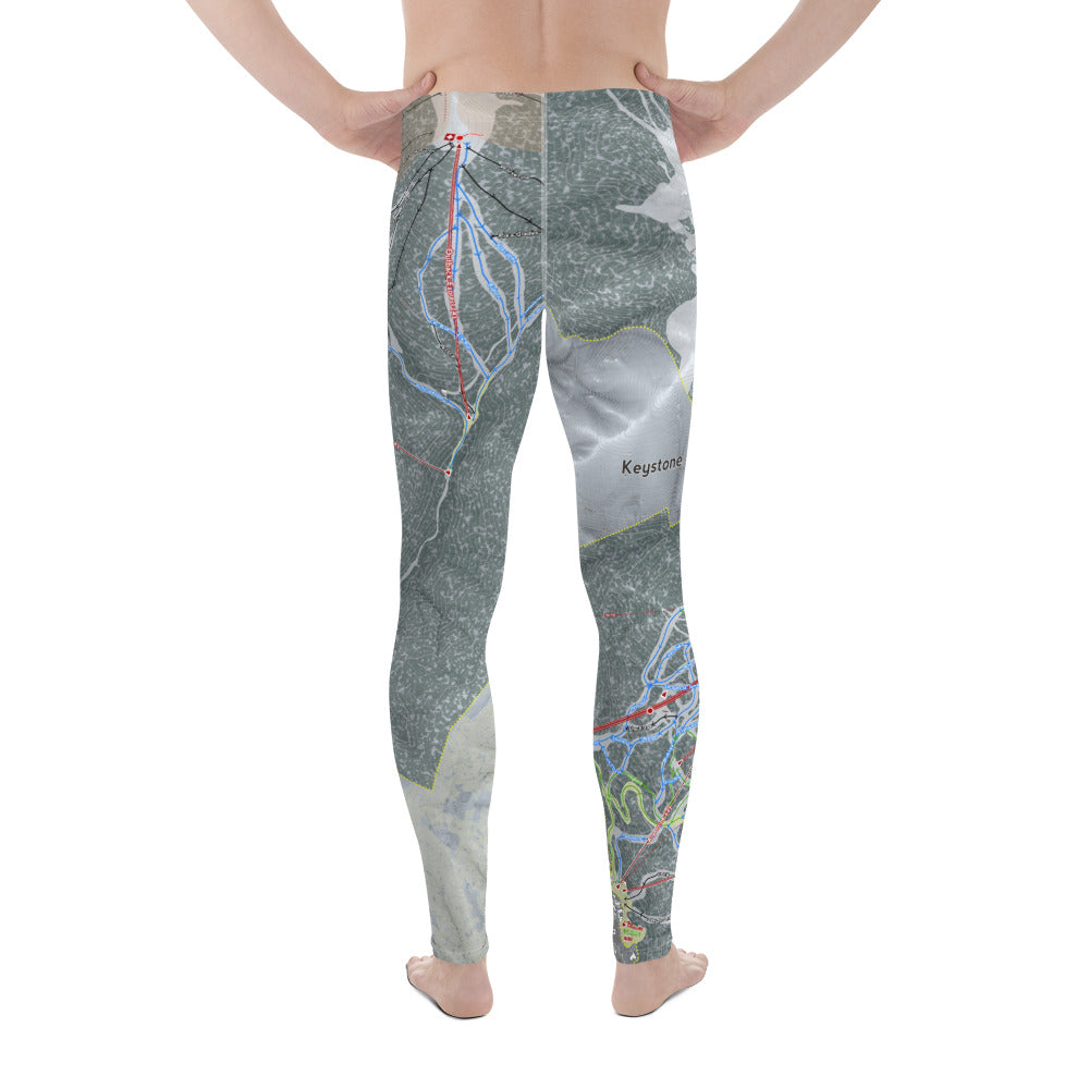 Keystone, Colorado Ski Trail Map - Men&#39;s Base Layer Bottoms - Powderaddicts