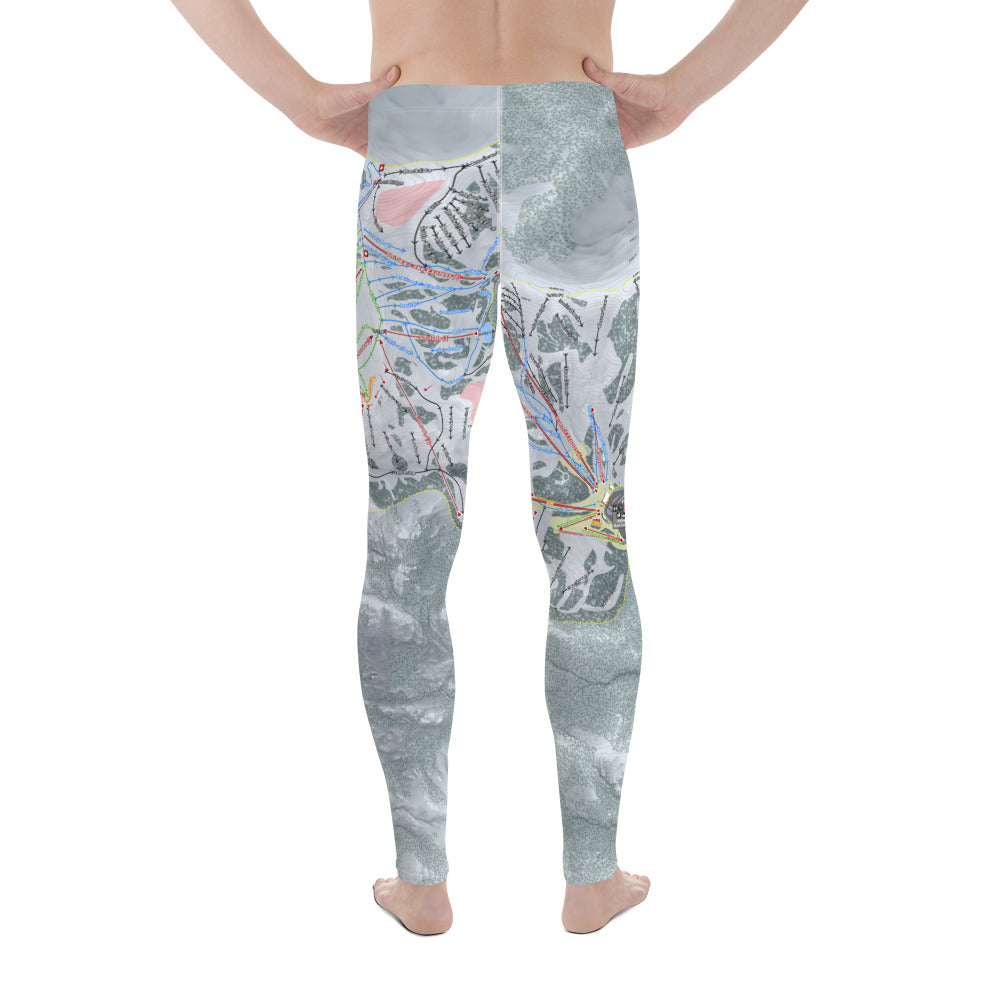 Alpine Meadows, California Ski Trail Map - Men&#39;s Base Layer Bottoms - Powderaddicts