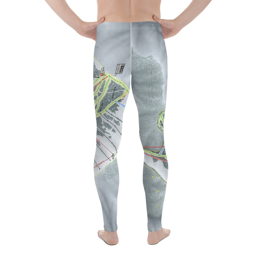Sun Valley, Idaho Ski Trail Map - Men's Base Layer Bottoms - Powderaddicts