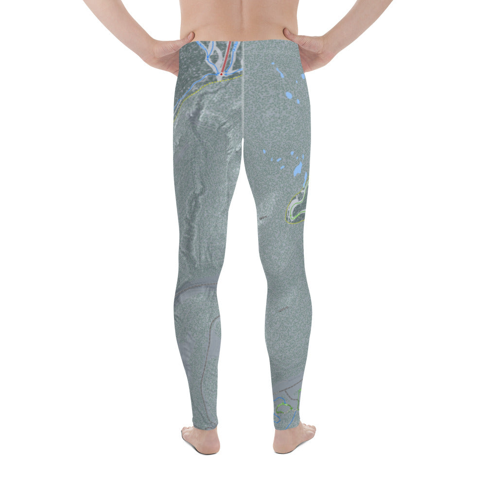 White Pass, Washington Ski Trail Map - Men's Base Layer Bottoms - Powderaddicts