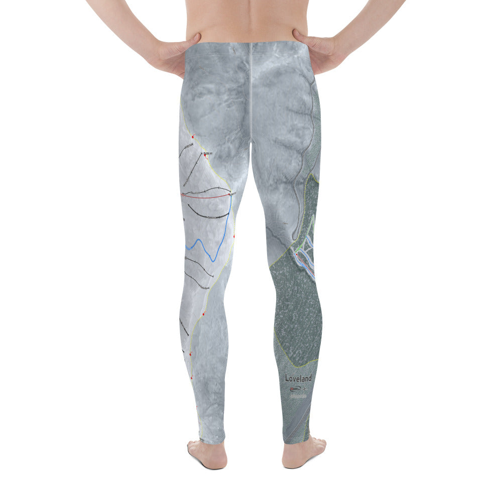 Loveland, Colorado Ski Trail Map - Men's Base Layer Bottoms - Powderaddicts
