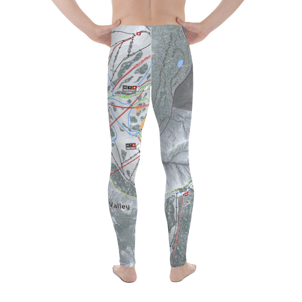 Squaw Valley, California Ski Trail Map - Men&#39;s Base Layer Bottoms - Powderaddicts