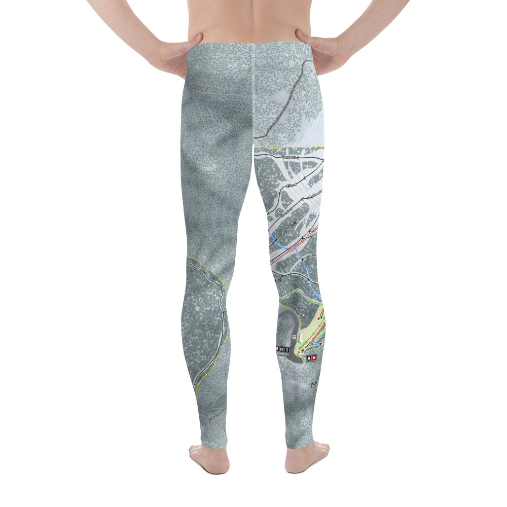 Mt. Spokane, Washington Ski Trail Map - Men&#39;s Base Layer Bottoms - Powderaddicts