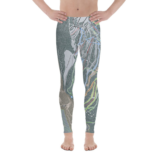 Sugarloaf, Maine Ski Trail Map - Men's Base Layer Bottoms - Powderaddicts