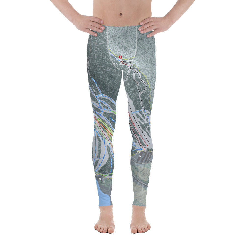 Cannon Mountain, New Hampshire Ski Trail Map - Men's Base Layer Bottoms - Powderaddicts
