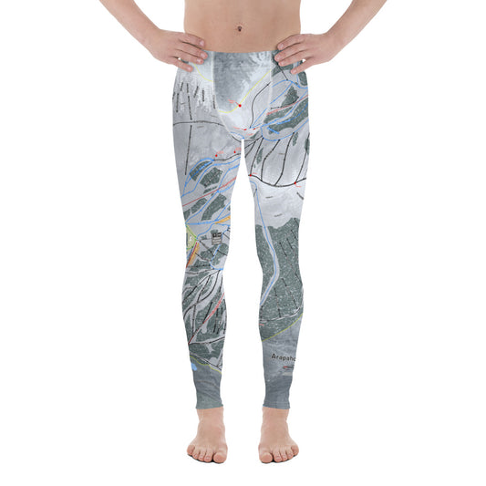 Arapahoe Basin, Colorado Ski Trail Map - Men's Base Layer Bottoms - Powderaddicts