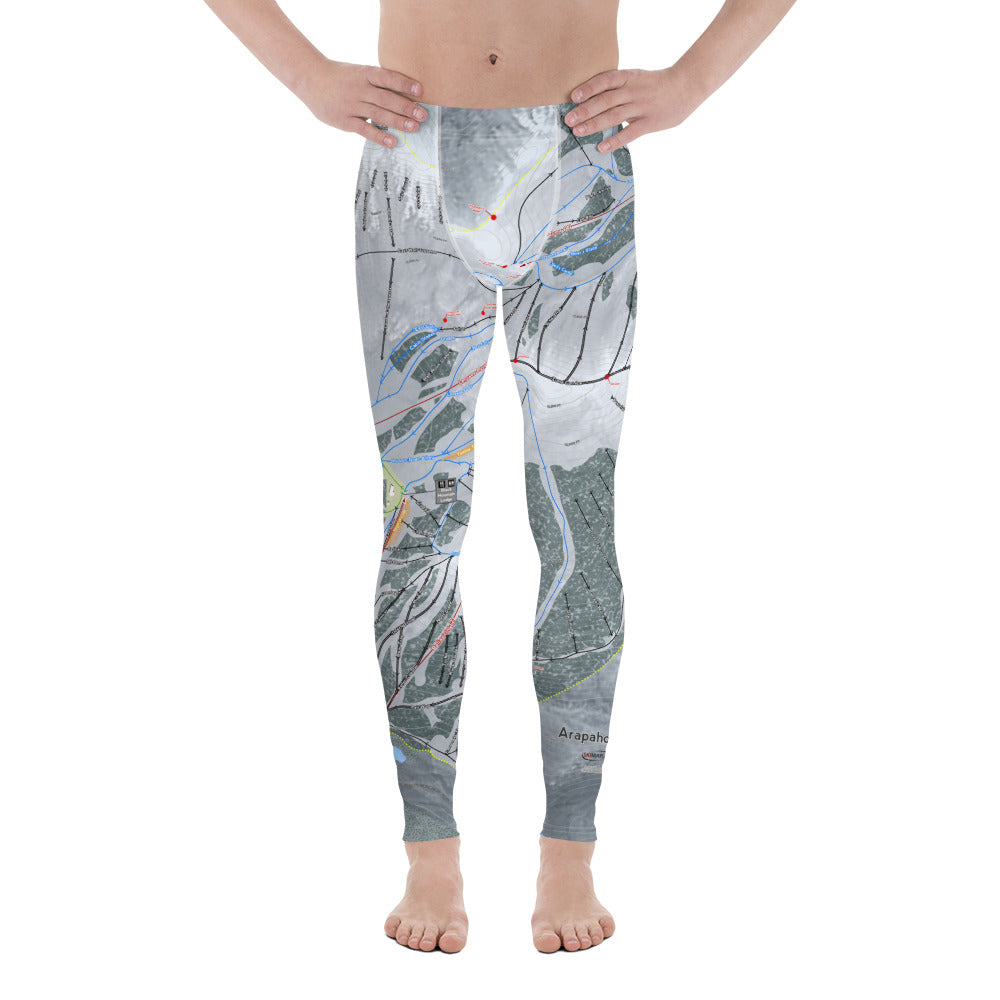 Arapahoe Basin, Colorado Ski Trail Map - Men&#39;s Base Layer Bottoms - Powderaddicts