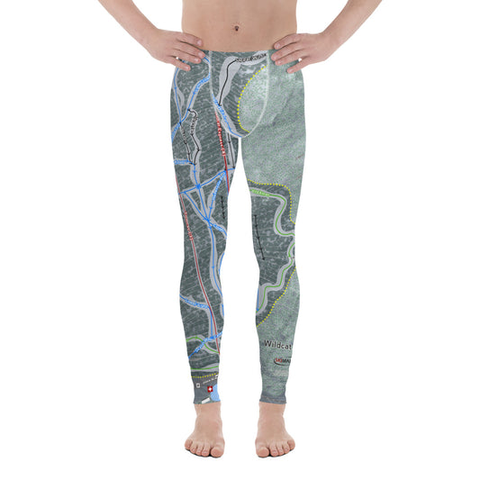 Wildcat Mountain, New Hampshire Ski Trail Map - Men's Base Layer Bottoms - Powderaddicts
