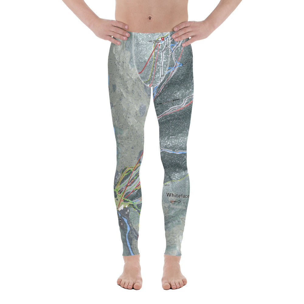 Whiteface, New York Ski Trail Map - Men&#39;s Base Layer Bottoms - Powderaddicts