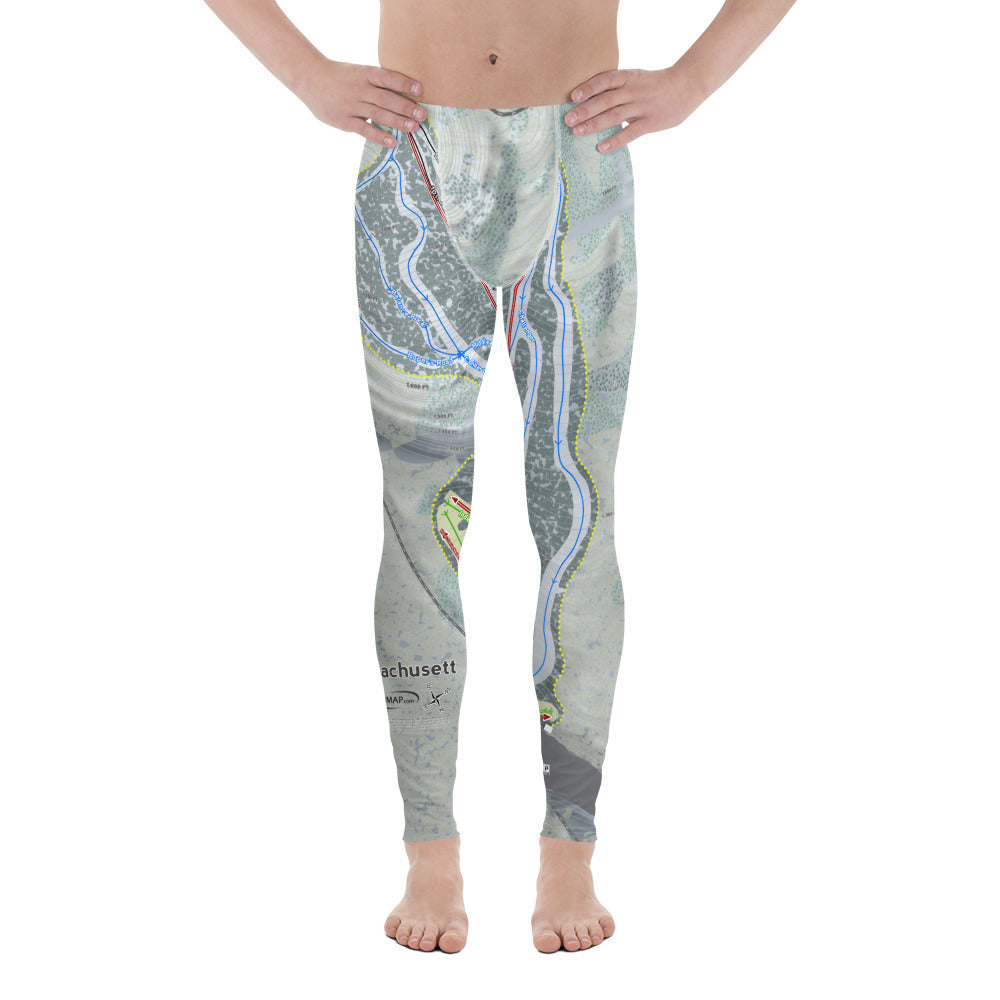 Wachusett, Massachusetts Ski Trail Map - Men&#39;s Base Layer Bottoms - Powderaddicts