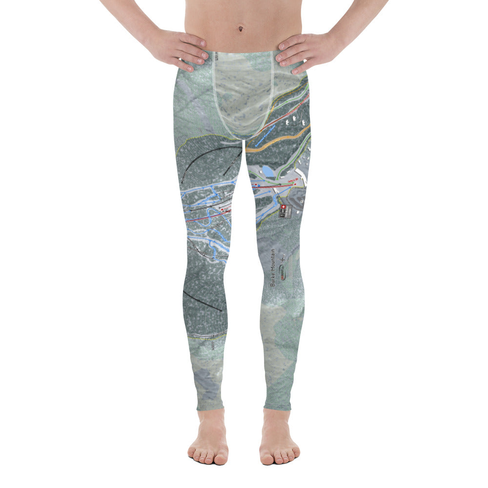 Burke Mountain, Vermont Ski Trail Map - Men&#39;s Base Layer Bottoms - Powderaddicts