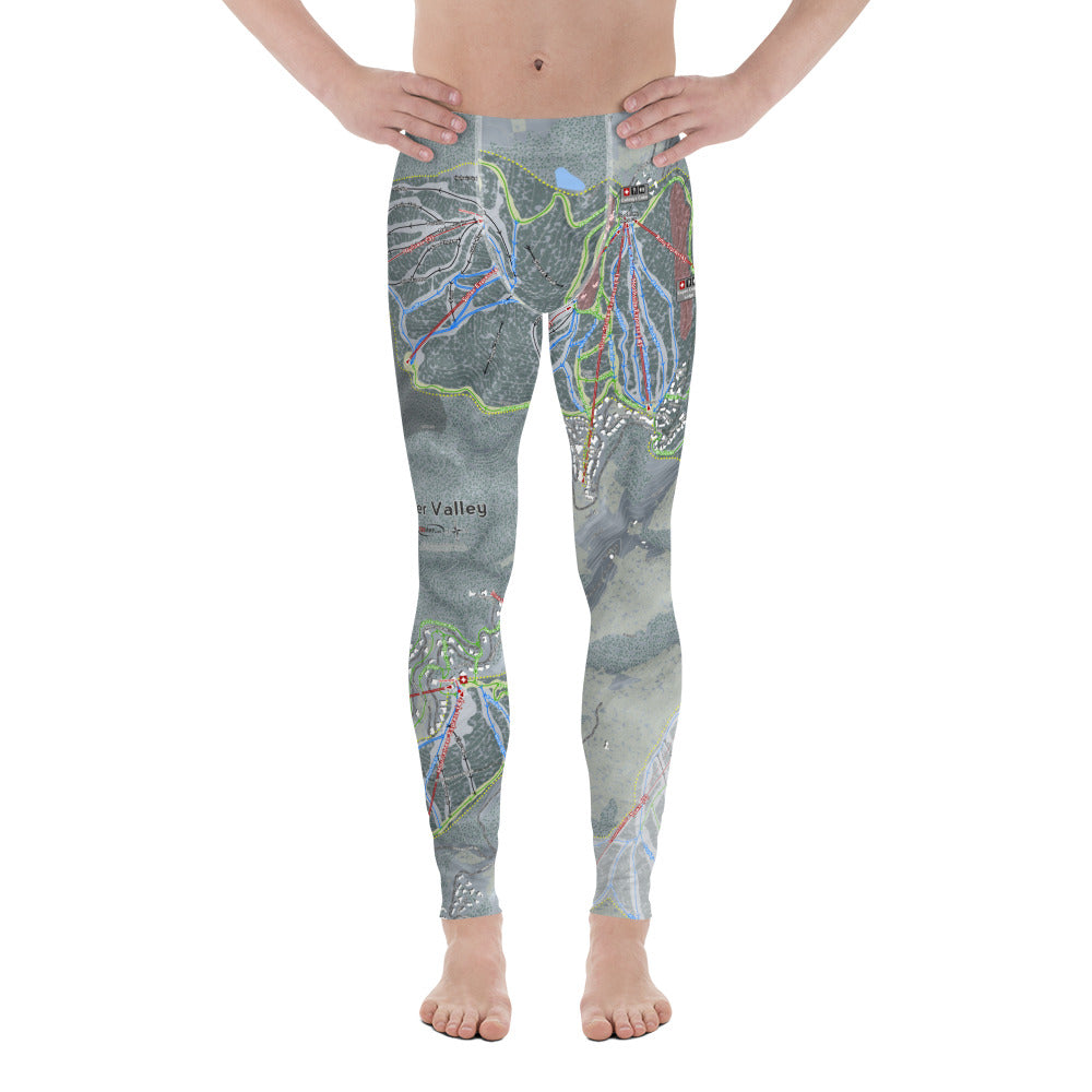 Deer Valley, Utah Ski Trail Map - Men&#39;s Base Layer Bottoms - Powderaddicts