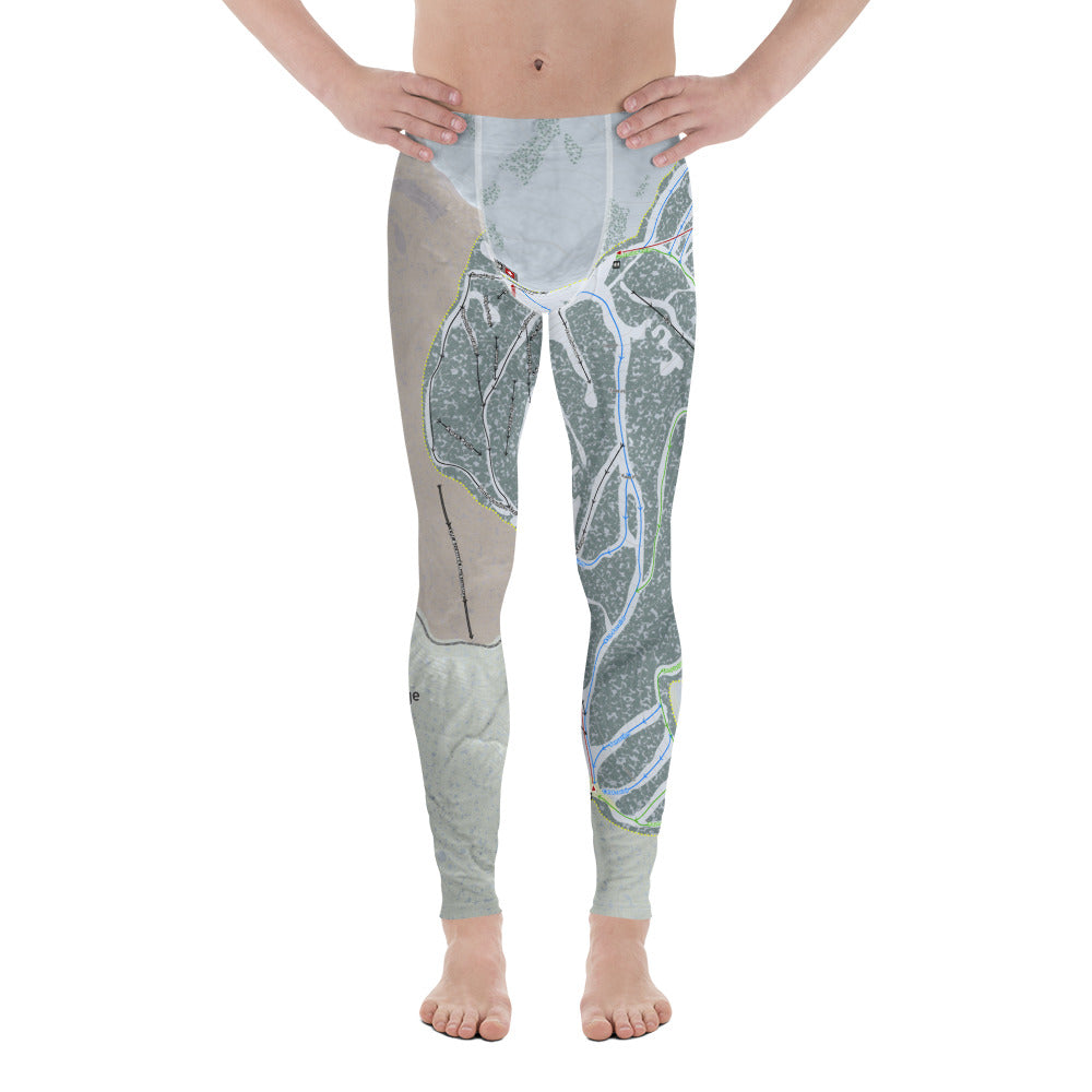 Brundage, Idaho Ski Trail Map - Men's Base Layer Bottoms - Powderaddicts