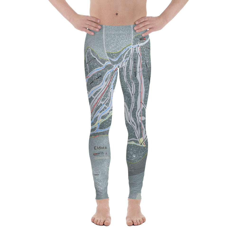 Eldora, Colorado Ski Trail Map - Men&#39;s Base Layer Bottoms - Powderaddicts