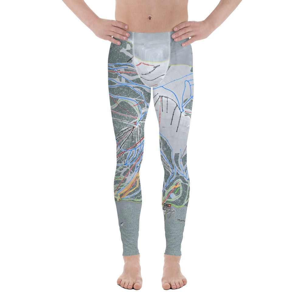 Mammoth Mountain, California Ski Trail Map - Men's Base Layer Bottoms - Powderaddicts