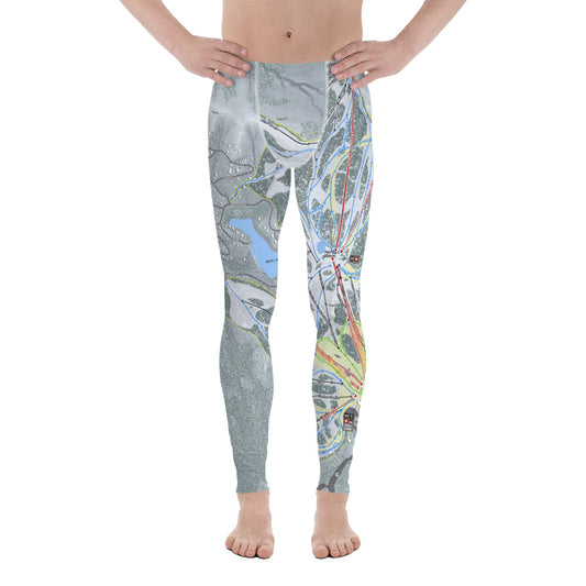Bear Valley Mountain, California Ski Trail Map - Men's Base Layer Bottoms - Powderaddicts