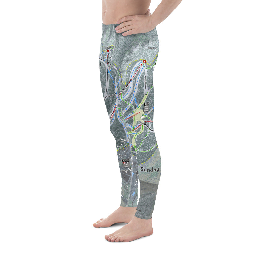 Sunday River, Maine Ski Trail Map - Men's Base Layer Bottoms - Powderaddicts
