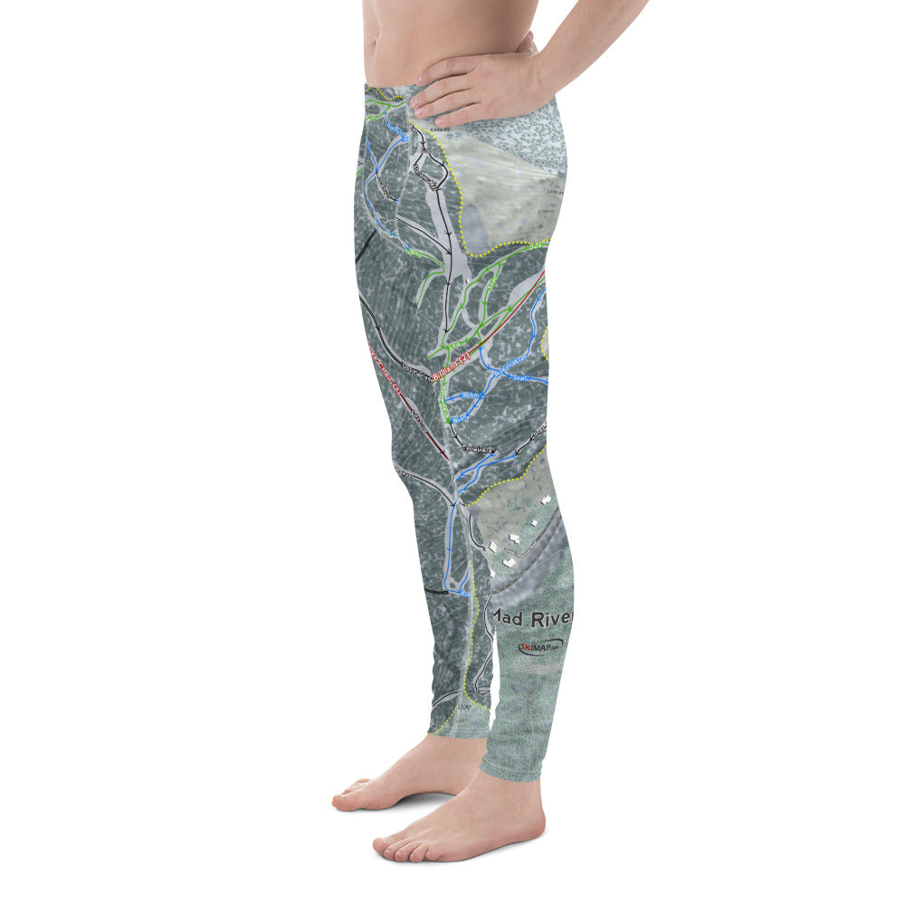 Mad River Glen, Vermont Ski Trail Map - Men&#39;s Base Layer Bottoms - Powderaddicts