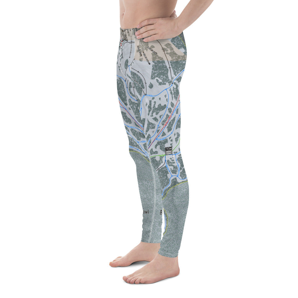 Bridger Bowl, Montana Ski Trail Map - Men's Base Layer Bottoms - Powderaddicts
