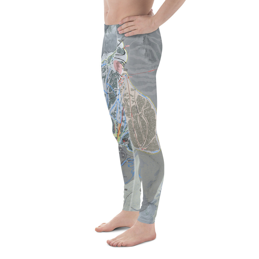 Grand Targhee, Wyoming Ski Trail Map - Men's Base Layer Bottoms - Powderaddicts