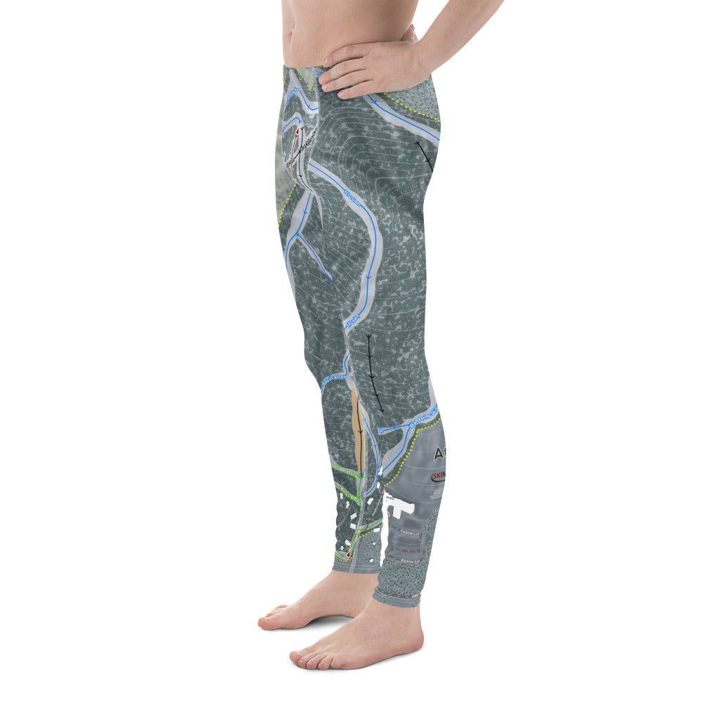 Attitash Mountain, New Hampshire Ski Trail Map - Men's Base Layer Bottoms - Powderaddicts