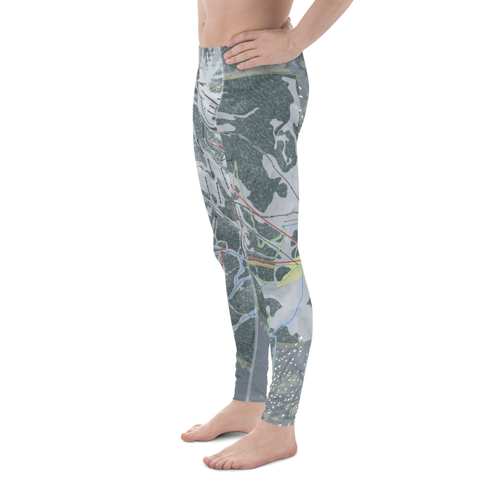 Crested Butte, Colorado Ski Trail Map - Men's Base Layer Bottoms - Powderaddicts