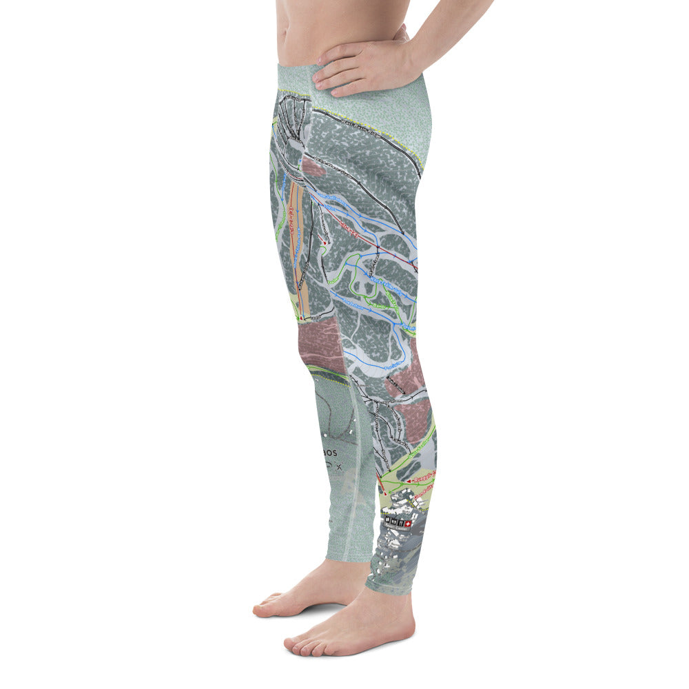 Taos, New Mexico Ski Trail Map - Men's Base Layer Bottoms - Powderaddicts