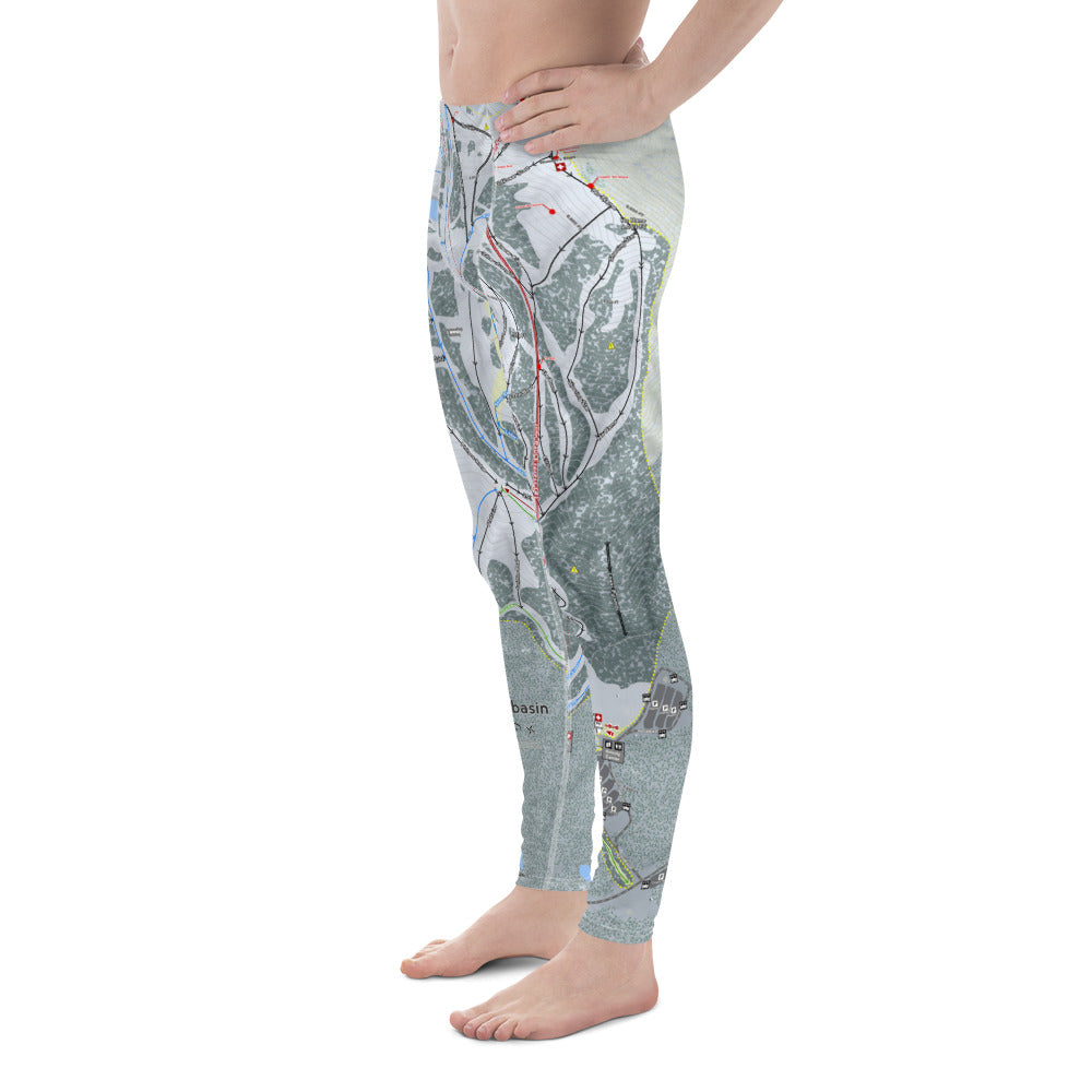 Snowbasin, Utah Ski Trail Map - Men&#39;s Base Layer Bottoms - Powderaddicts