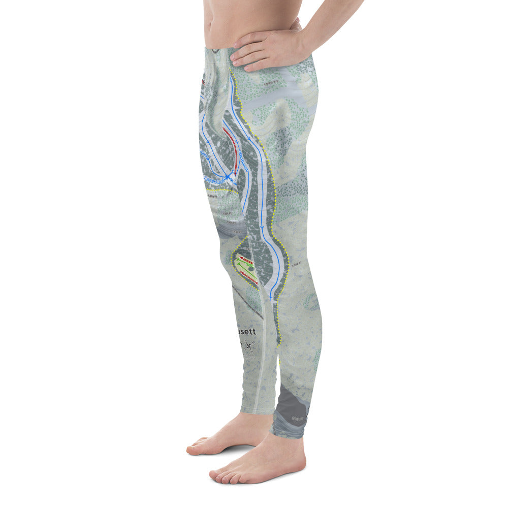 Wachusett, Massachusetts Ski Trail Map - Men&#39;s Base Layer Bottoms - Powderaddicts