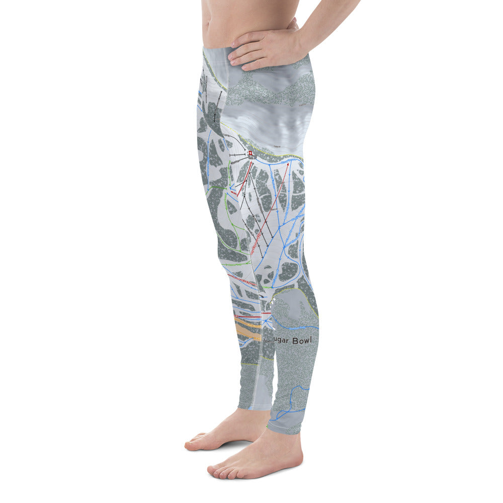Sugar Bowl, California Ski Trail Map - Men&#39;s Base Layer Bottoms - Powderaddicts