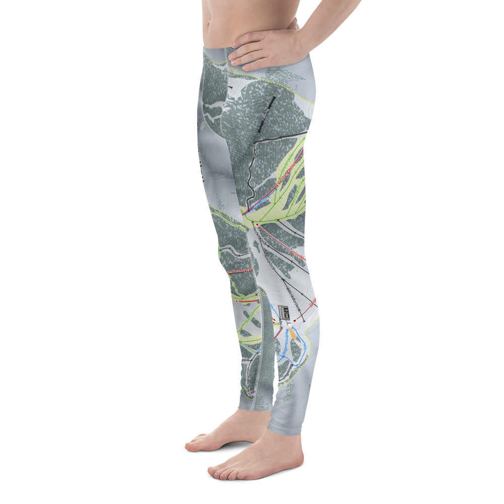 Sun Valley, Idaho Ski Trail Map - Men's Base Layer Bottoms - Powderaddicts