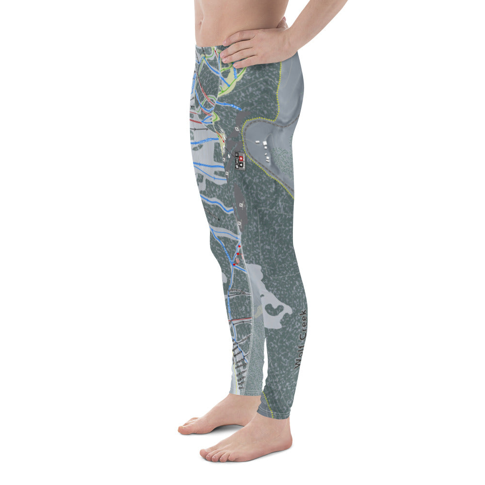 Wolf Creek, Colorado Ski Trail Map - Men's Base Layer Bottoms - Powderaddicts