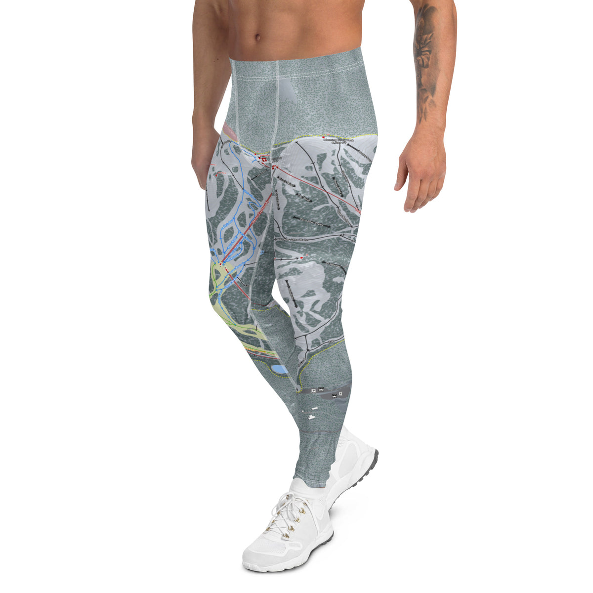 Crystal Mountain, Washington Ski Trail Map Men's Base Layer Bottom