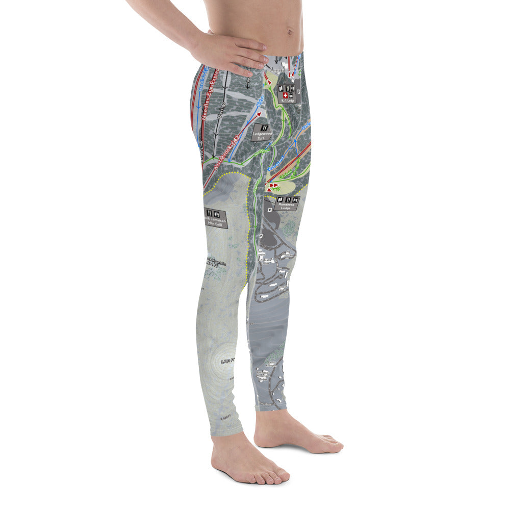Killington, Vermont Ski Trail Map - Men&#39;s Base Layer Bottoms - Powderaddicts