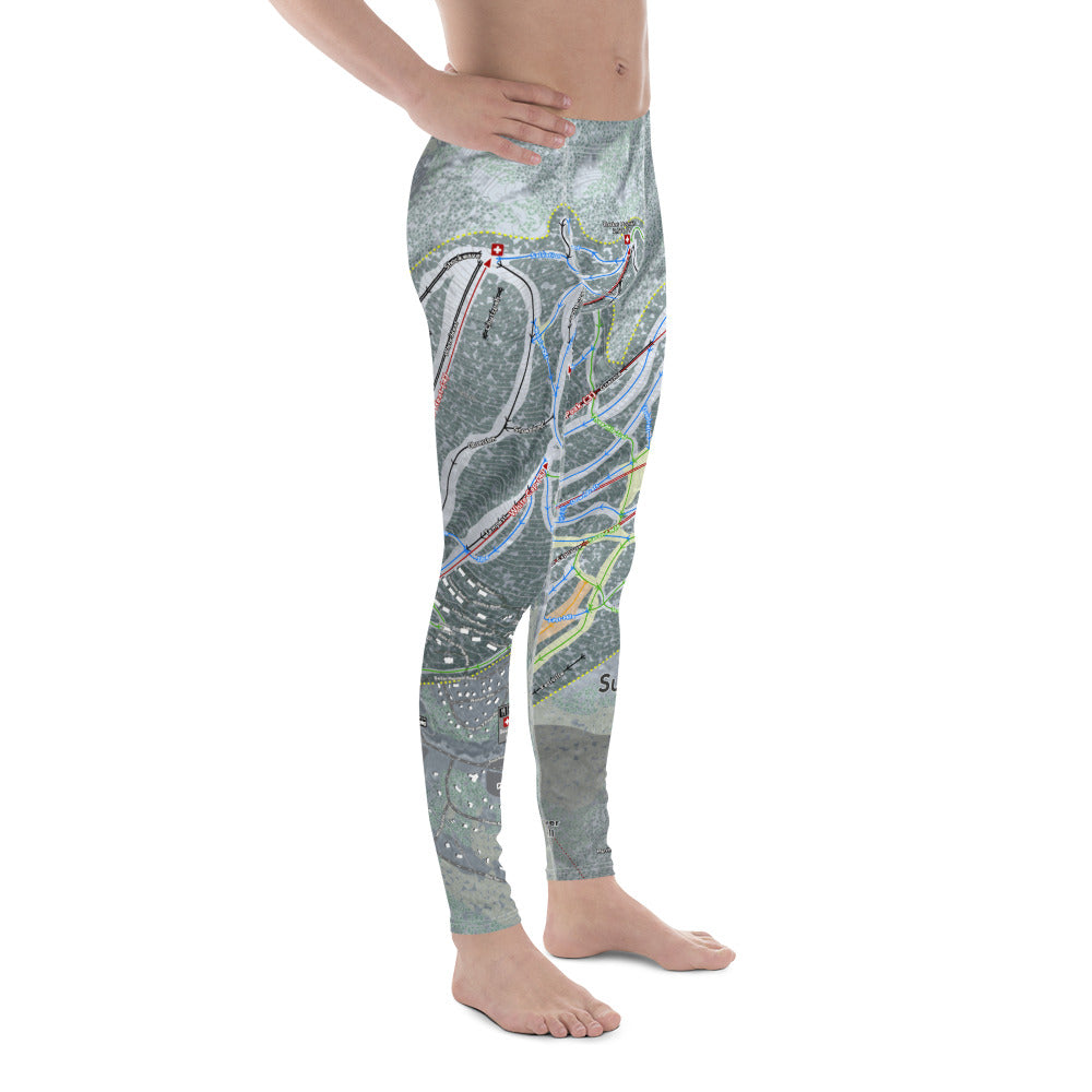Sunday River, Maine Ski Trail Map - Men's Base Layer Bottoms - Powderaddicts