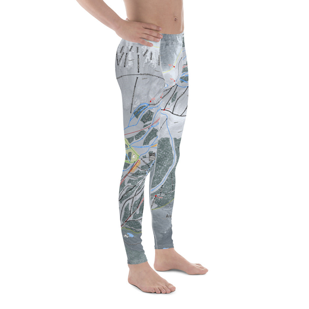 Arapahoe Basin, Colorado Ski Trail Map - Men's Base Layer Bottoms - Powderaddicts