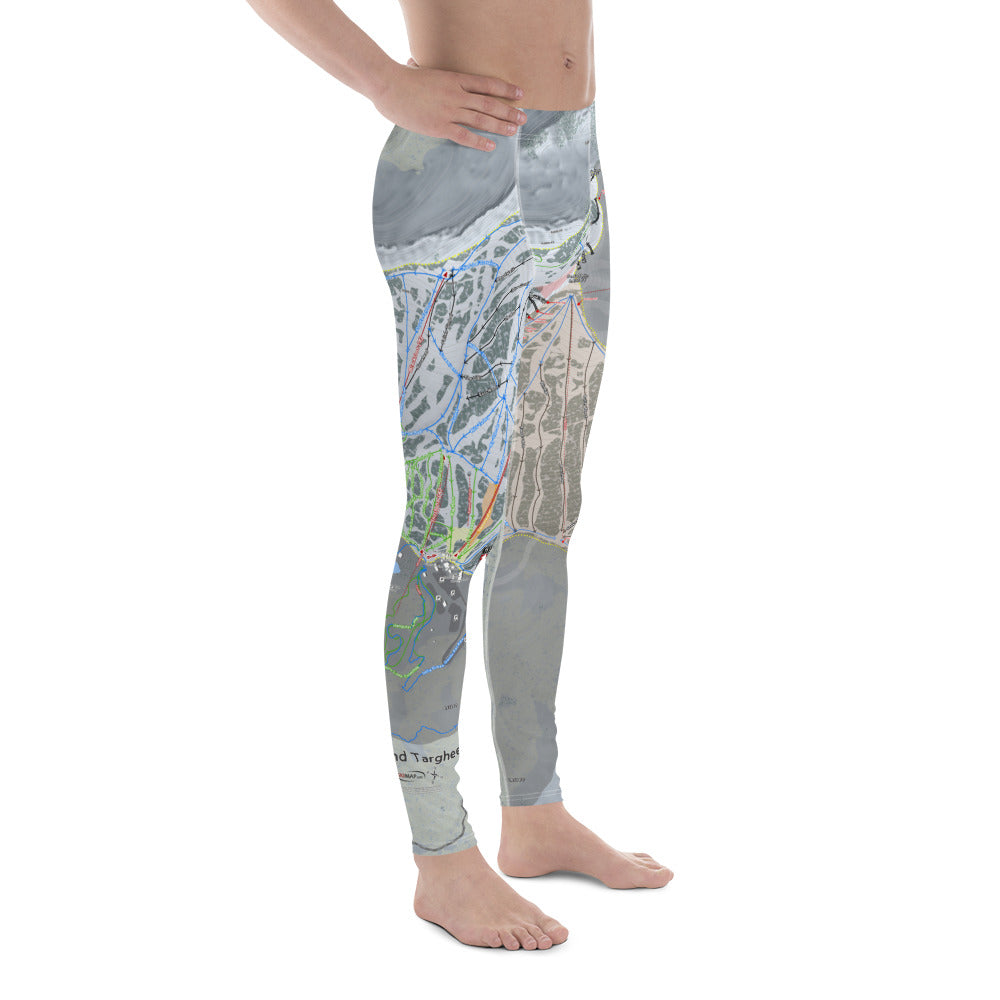 Grand Targhee, Wyoming Ski Trail Map - Men's Base Layer Bottoms - Powderaddicts