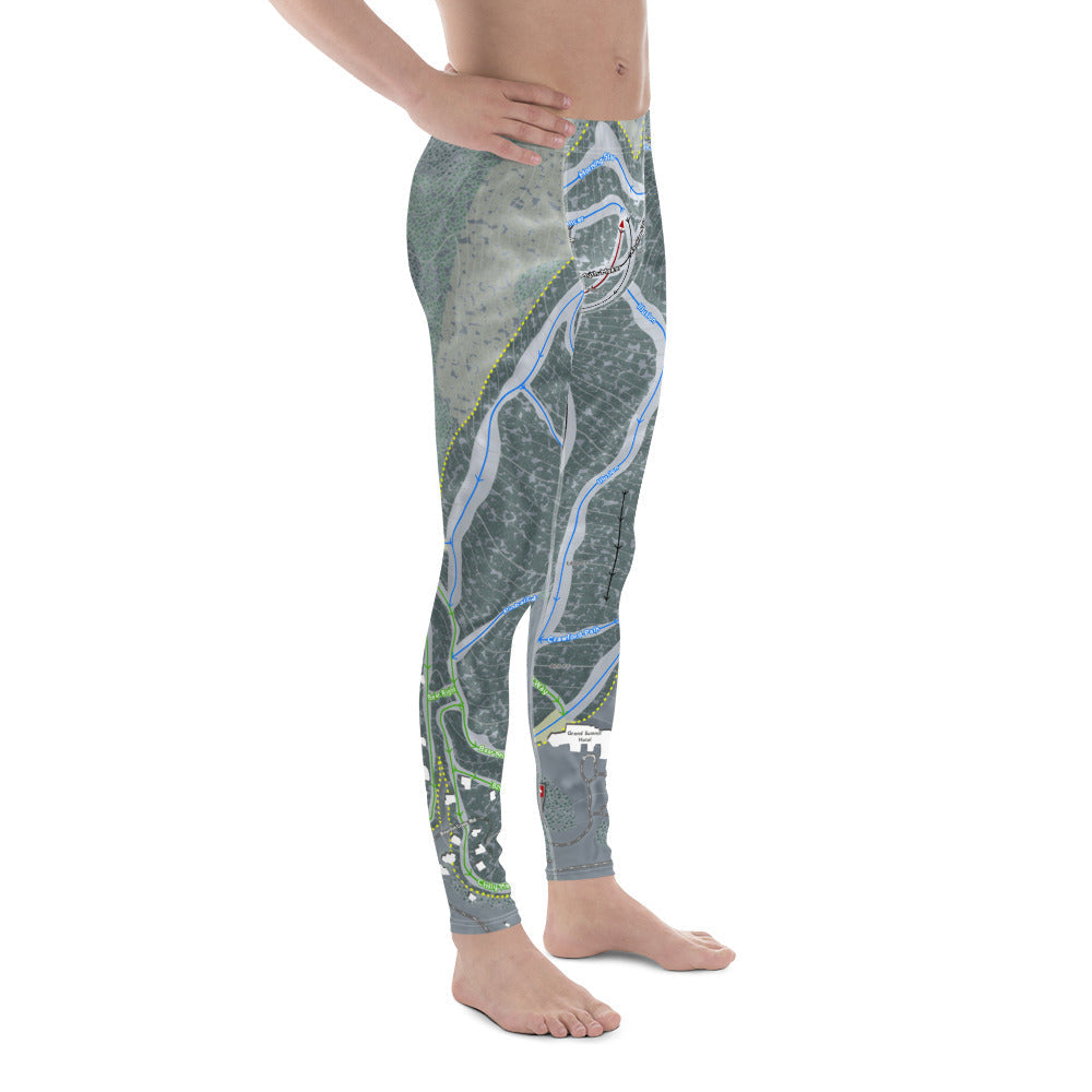 Attitash Mountain, New Hampshire Ski Trail Map - Men's Base Layer Bottoms - Powderaddicts