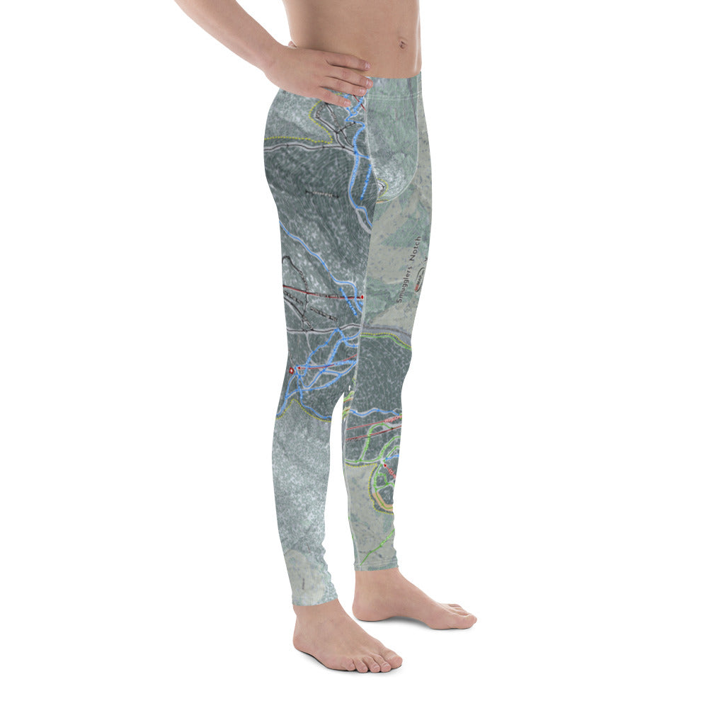 Smuggler&#39;s Notch, Vermont Ski Trail Map - Men&#39;s Base Layer Bottoms - Powderaddicts