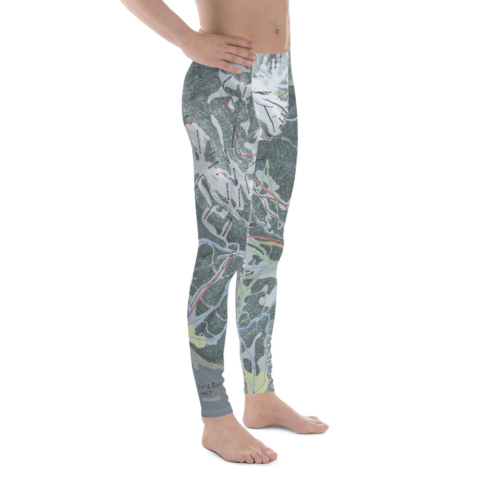 Crested Butte, Colorado Ski Trail Map - Men's Base Layer Bottoms - Powderaddicts